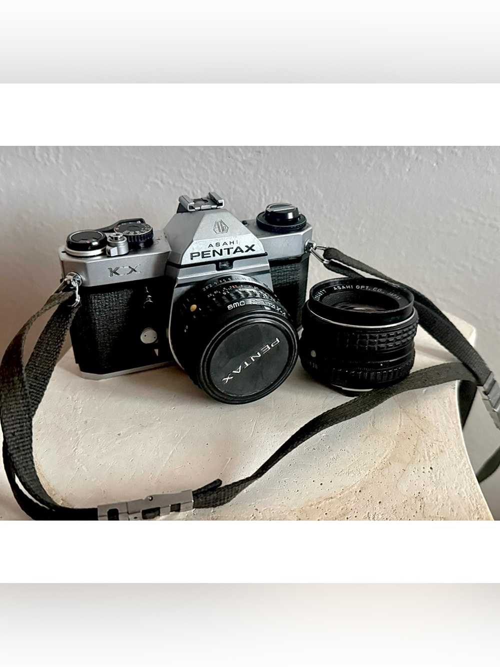 Asahi Pentax KX Film Camera W 50mm lens Plus Bonus Lens Retro Photography